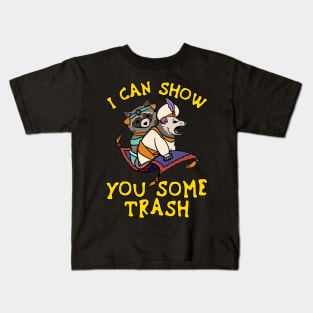 Raccoon I Can Show You Some Trash V2 Kids T-Shirt